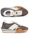 Logo James Panel Low Top Sneakers Brown - TOM FORD - BALAAN 3