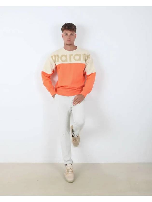 Howley Logo Two-Tone Sweatshirt Orange - ISABEL MARANT - BALAAN 4