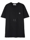 Slimfit Cotton Jersey Short Sleeve T-shirt Black - STONE ISLAND - BALAAN 2