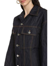 Metallic Denim Jacket Blue - BOTTEGA VENETA - BALAAN 6