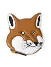 Fox Head Leather Coin Wallet Camel - MAISON KITSUNE - BALAAN 3