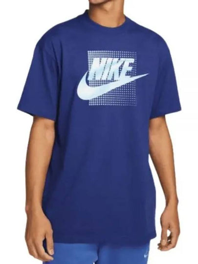 Max 90 Cotton Short Sleeve T-Shirt Blue - NIKE - BALAAN 2