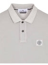 Wappen Cotton Short Sleeve Polo Shirt Dust Grey - STONE ISLAND - BALAAN 4