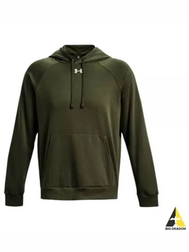 UA Rival Fleece Hoodie Green - UNDER ARMOUR - BALAAN 2