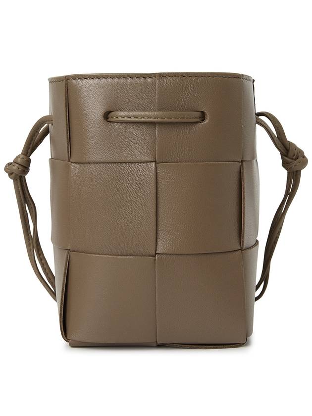 Intrecciato Cassette Small Bucket Bag Taupe Grey - BOTTEGA VENETA - BALAAN 4