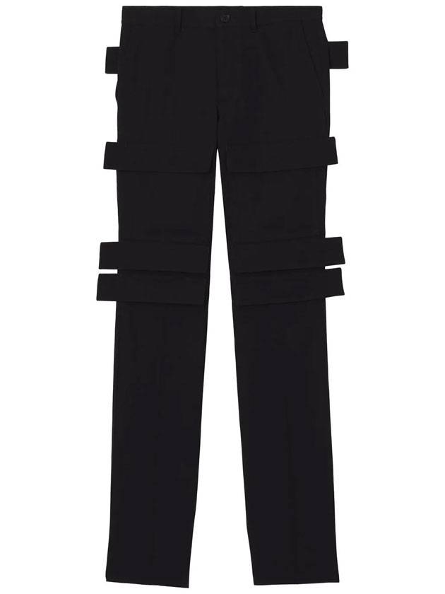 Men's Pocket Tapered Cargo Pants Black - BURBERRY - BALAAN 1