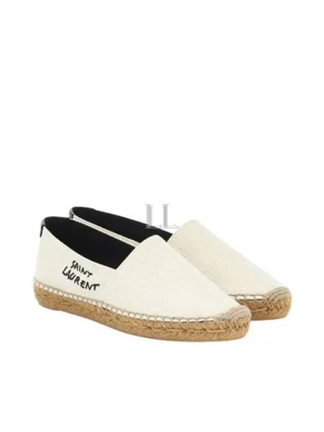 Women's Monogram Canvas Espadrilles Beige - SAINT LAURENT - BALAAN 2