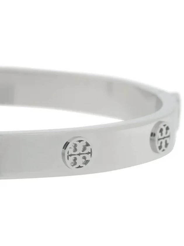 Miller Hinged Stud Bangle Bracelet Silver - TORY BURCH - BALAAN 5