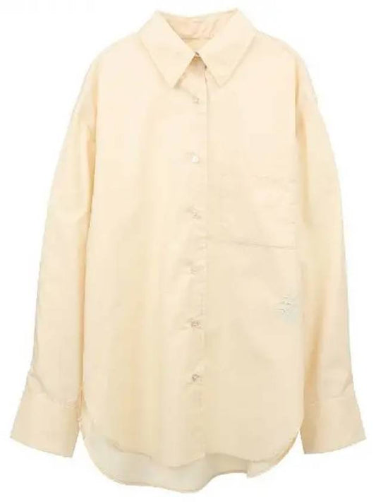 Logo embroidered patch pocket cotton shirt - ISABEL MARANT ETOILE - BALAAN 1
