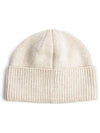 Le Bonnet Grosgrain Logo Patch Beanie Beige - JACQUEMUS - BALAAN 4