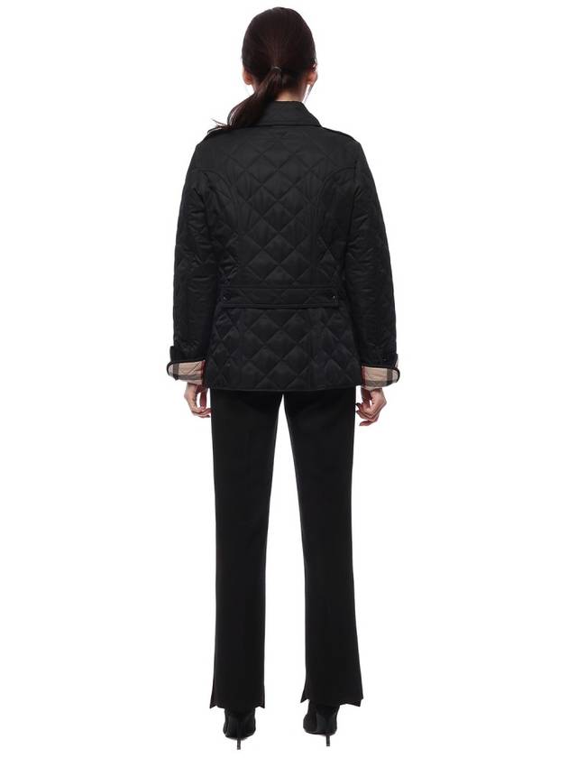 Frankby Diamond Quilted Jacket Black - BURBERRY - BALAAN 6