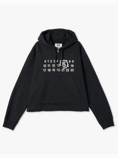 Numeric Logo Zip Hoodie Sweatshirt Black - MAISON MARGIELA - BALAAN 2