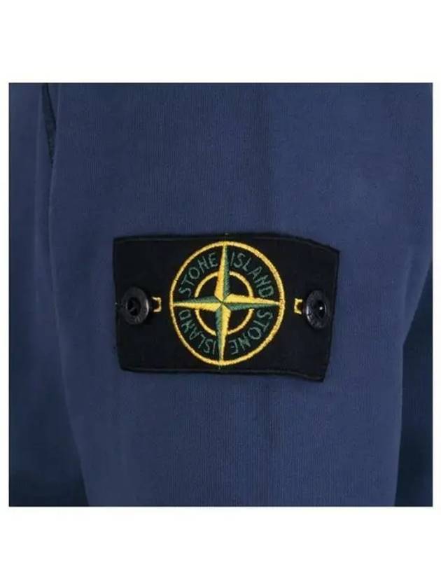 Wappen Patch Garment Dyed Hoodie Blue - STONE ISLAND - BALAAN 5