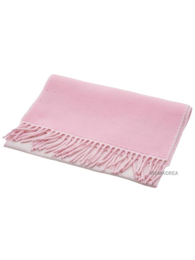 Interlocking G Wool Cashmere Scarf Rose Pink Ivory 7154973GB025878 - GUCCI - BALAAN 3