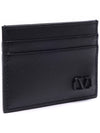 V Logo Signature Card Wallet Black - VALENTINO - BALAAN 4