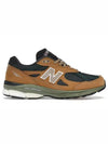 Made in USA 990v3 Low Top Sneakers Tan Green - NEW BALANCE - BALAAN 2