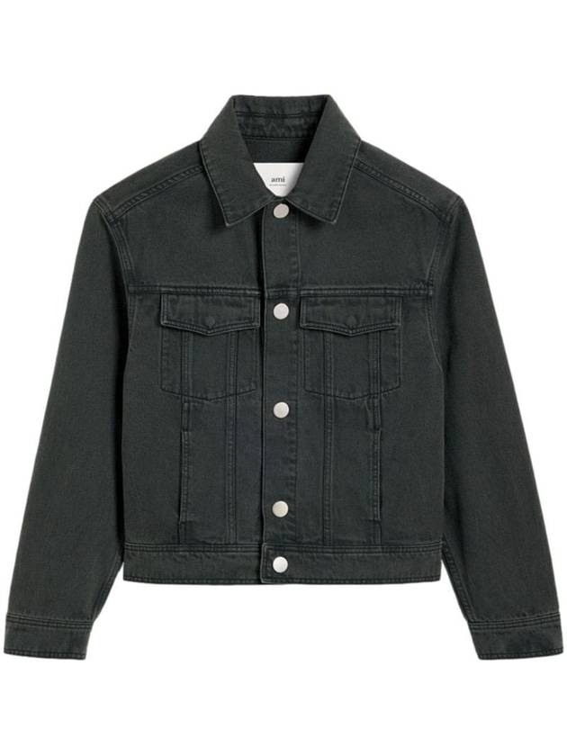 Trucker Denim Jacket Black - AMI - BALAAN 1