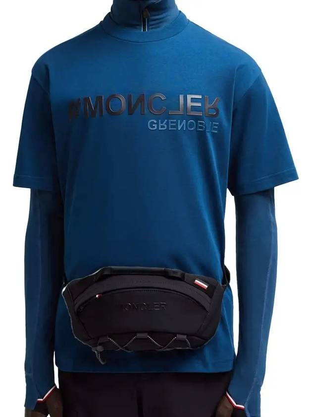 Grenoble logo short sleeve t shirt blue - MONCLER - BALAAN 3