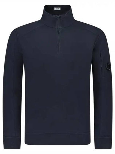 Light Fleece Half Zip-Up Sweatshirt Navy - CP COMPANY - BALAAN 2