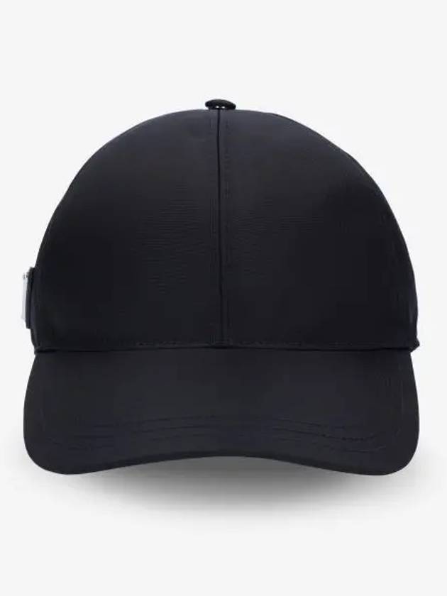 Re-Nylon Triangle Logo Baseball Cap Black - PRADA - BALAAN 2