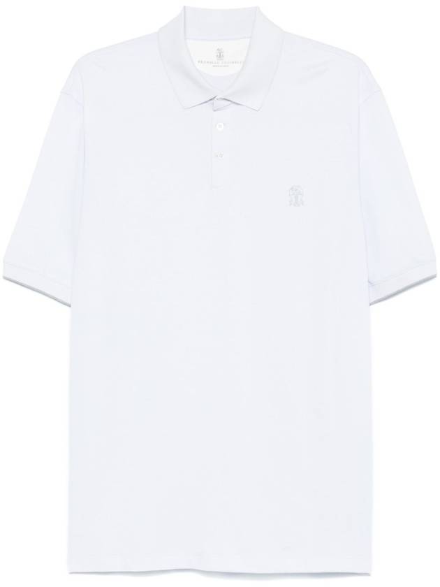 Logo short sleeve t shirt light blue - BRUNELLO CUCINELLI - BALAAN 2