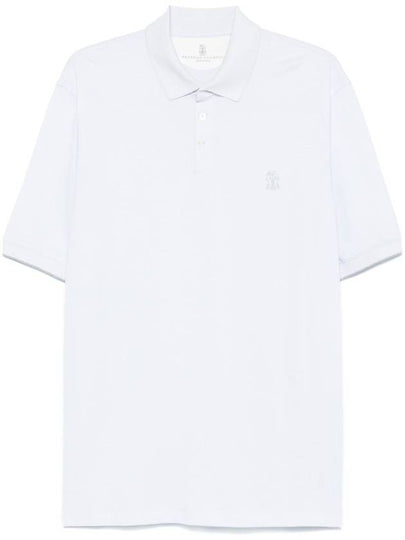 Logo short sleeve t shirt light blue - BRUNELLO CUCINELLI - BALAAN 2