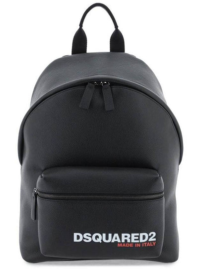 logo print pebbled leather backpack BPM010125103888 - DSQUARED2 - BALAAN 2