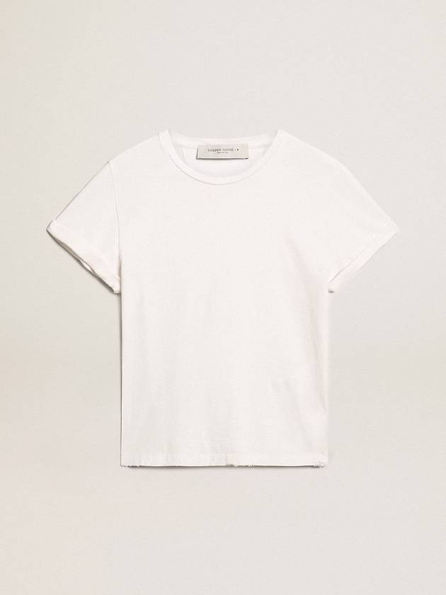 Women's Distress Treatment Short Sleeve T-Shirt White - GOLDEN GOOSE - BALAAN 2