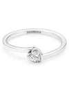 Clear Tilted Heart Solitaire Ring Silver - PANDORA - BALAAN 4