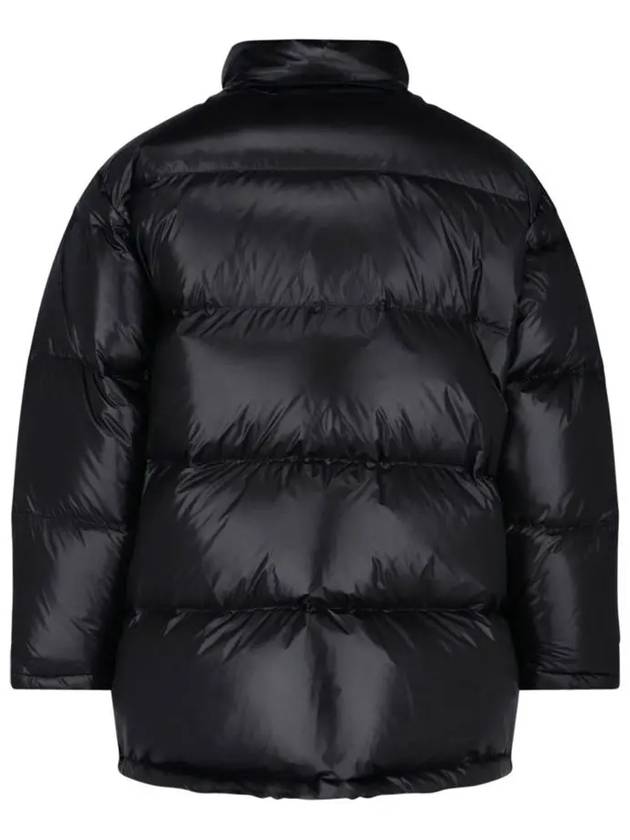 Triangle Logo Nylon Padded Jacket Black - PRADA - BALAAN 5