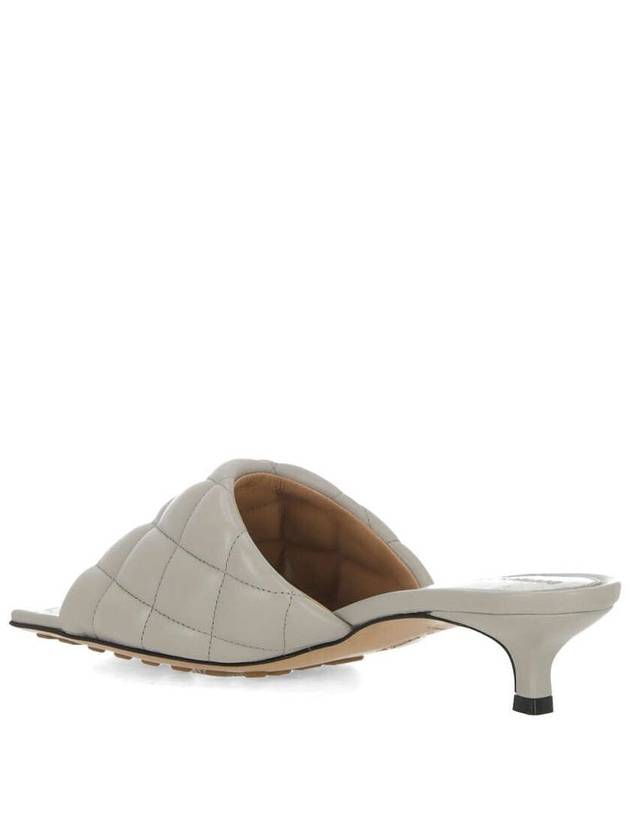 Padded Leather Mule Light Grey - BOTTEGA VENETA - BALAAN 4