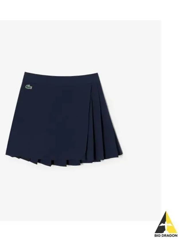 Women s unbalanced pleated skirt dark navy - LACOSTE - BALAAN 1