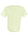 Logo Patch Cotton Short Sleeve T-Shirt Light Green - STONE ISLAND - BALAAN 4