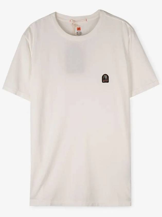 Men's Logo Patch Short Sleeve T-Shirt White - PARAJUMPERS - BALAAN 3