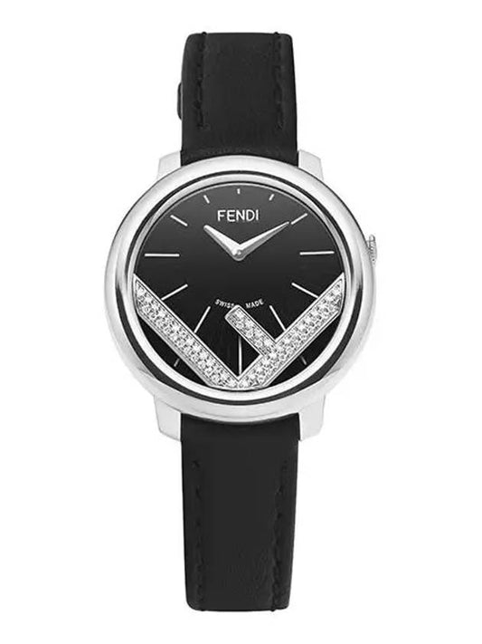 Diamond Leather Watch Black - FENDI - BALAAN 2