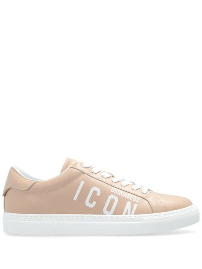 Women Logo Icon Low Top Sneakers Beige - DSQUARED2 - BALAAN 2