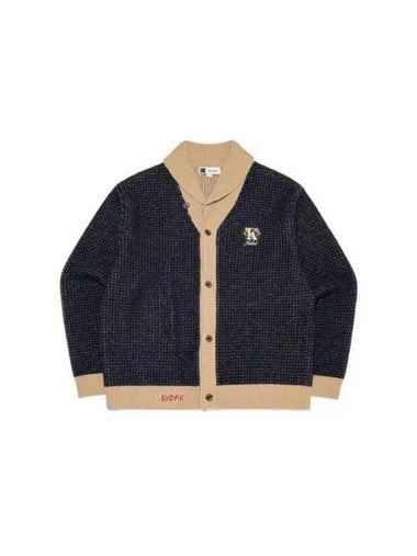 KODAK Apparel Brownie Wool Cashmere Cardigan NAVY - KODO - BALAAN 1