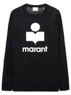 Kieffer Logo Print Linen Long Sleeve T-Shirt Black - ISABEL MARANT - BALAAN 2