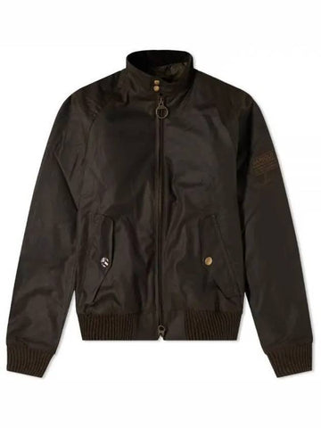 International Steve McQueen Merchant Wax Jacket Olive - BARBOUR - BALAAN 1