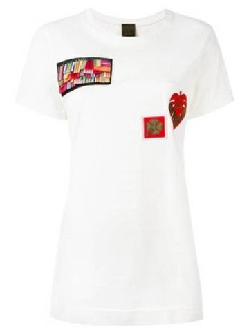 Print Short Sleeved T-Shirt White - MR & MRS ITALY - BALAAN 1