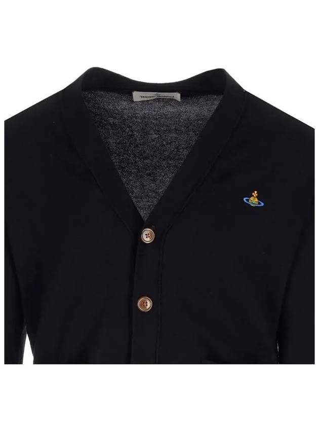 Signature Embroidered Logo Cardigan Black - VIVIENNE WESTWOOD - BALAAN 5