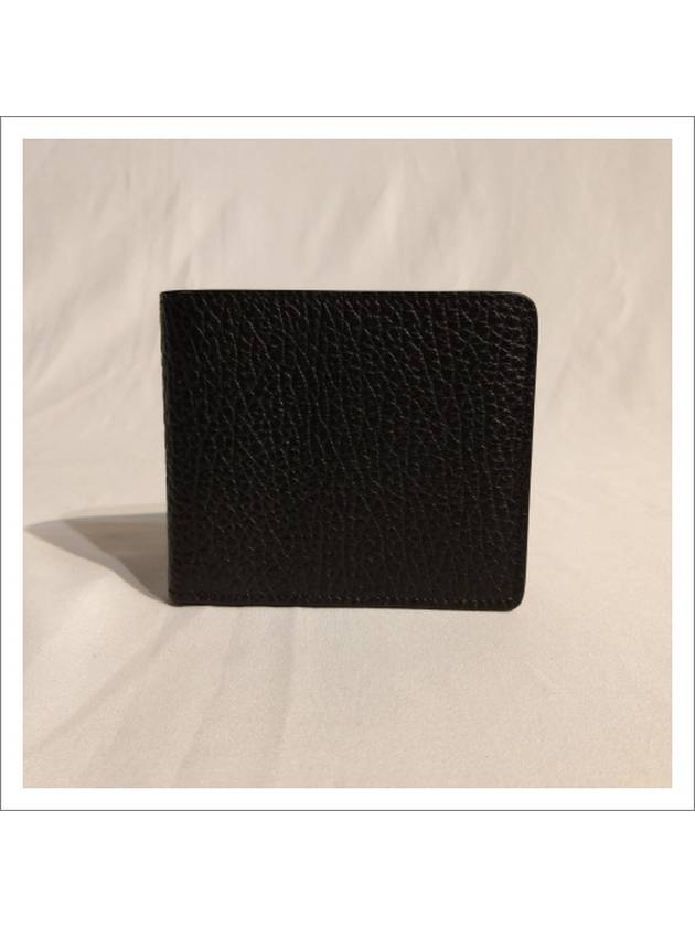 Stitched Leather Bifold Half Wallet Black - MAISON MARGIELA - BALAAN 11