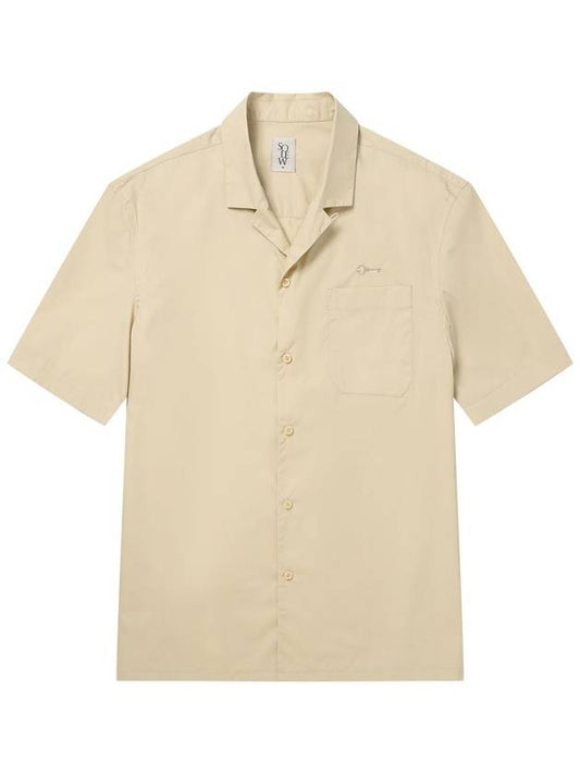 24SS Men's Cotton Overfit Short Sleeve Shirt Cream SWDQECSH01CR - SOLEW - BALAAN 1