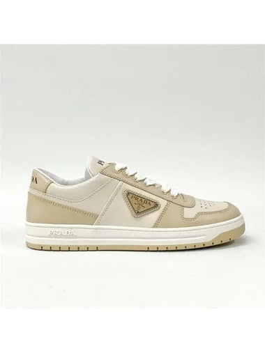 1E792M Triangle Logo Downtown Perforated Leather Sneakers 270030 1008766 - PRADA - BALAAN 1