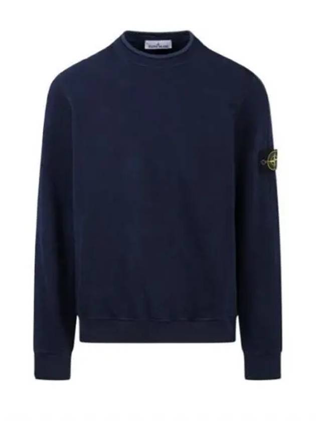 Stretch Cotton Fleece Mock Turtleneck Sweatshirt Navy - STONE ISLAND - BALAAN 2