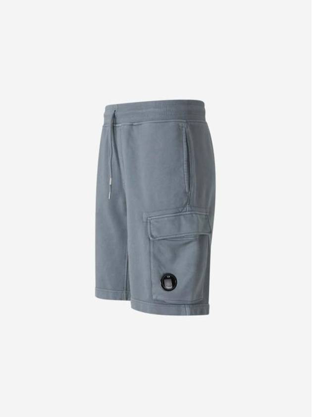 Bermuda Knit Cargo Shorts Blue - CP COMPANY - BALAAN 3