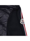 Logo Patch Padded Wool Hooded Jacket Black - MONCLER - BALAAN 6