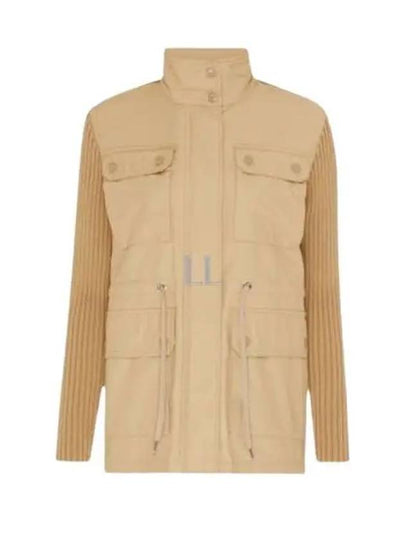 Patch Pocket Cotton Cardigan Light Beige - MONCLER - BALAAN 2