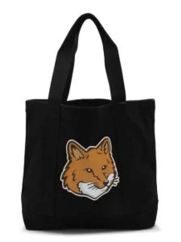 Fox Head Print Tote Bag Black - MAISON KITSUNE - BALAAN 2