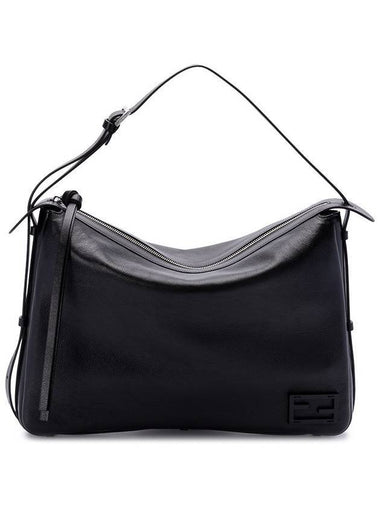 Simply Large Leather Shoulder Bag Black - FENDI - BALAAN 1